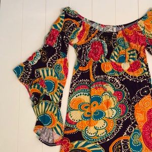 Off the shoulder multicolored dress ✨